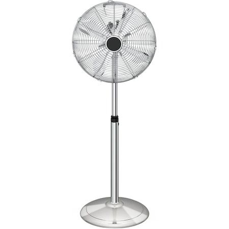 Ipower 16'' Metal Stand Fan, Silver HIFANXSTAND16METALF